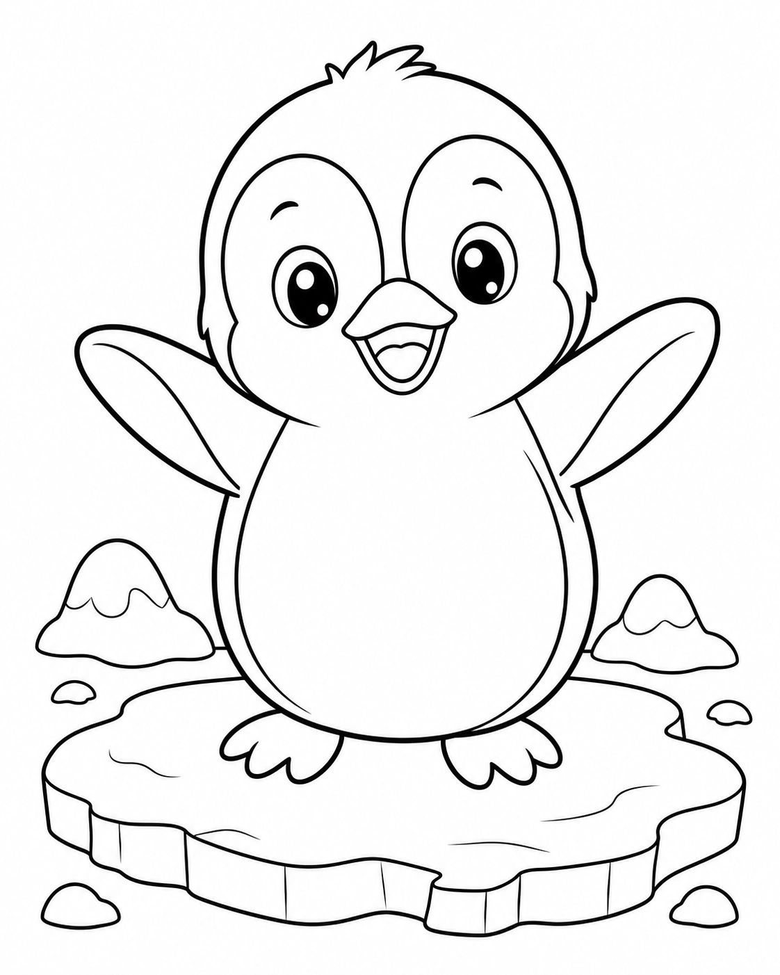 Penguin coloring page