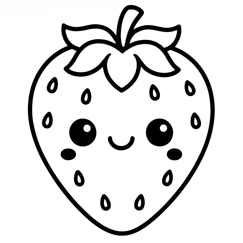 Strawberry coloring page